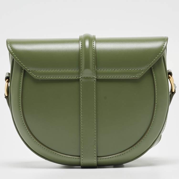 Pre Owned Celine Green Leather Small Besace 16 Shoulder Bag
