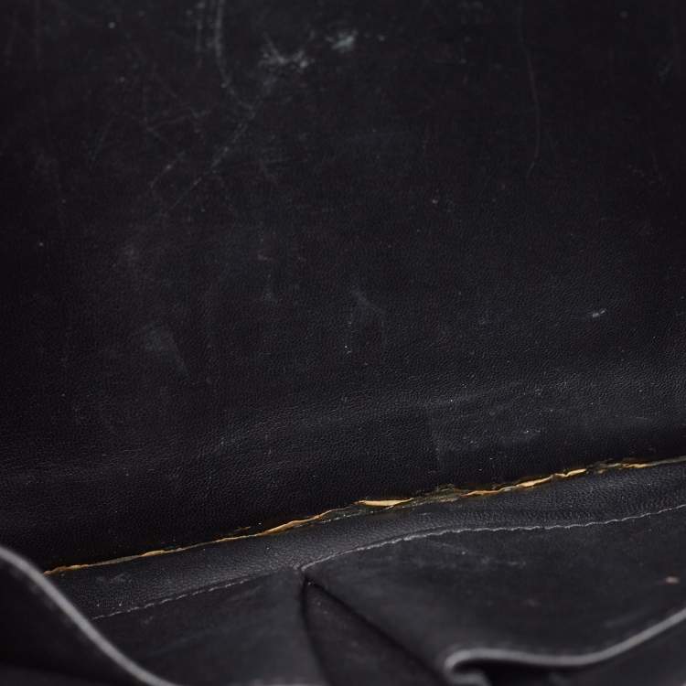 Pre Owned Celine Beige/Grey Python Medium Classic Box Shoulder Bag