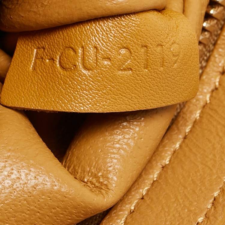 Pre Owned Celine Tan Quilted Leather Small C Flap Bag