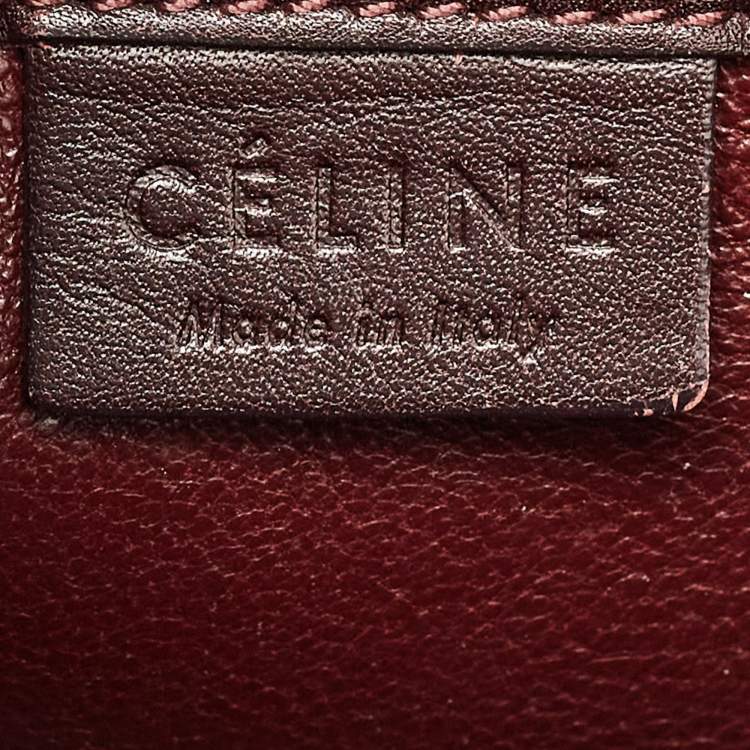 Pre Owned Celine Tri Color Leather Nano Luggage Tote