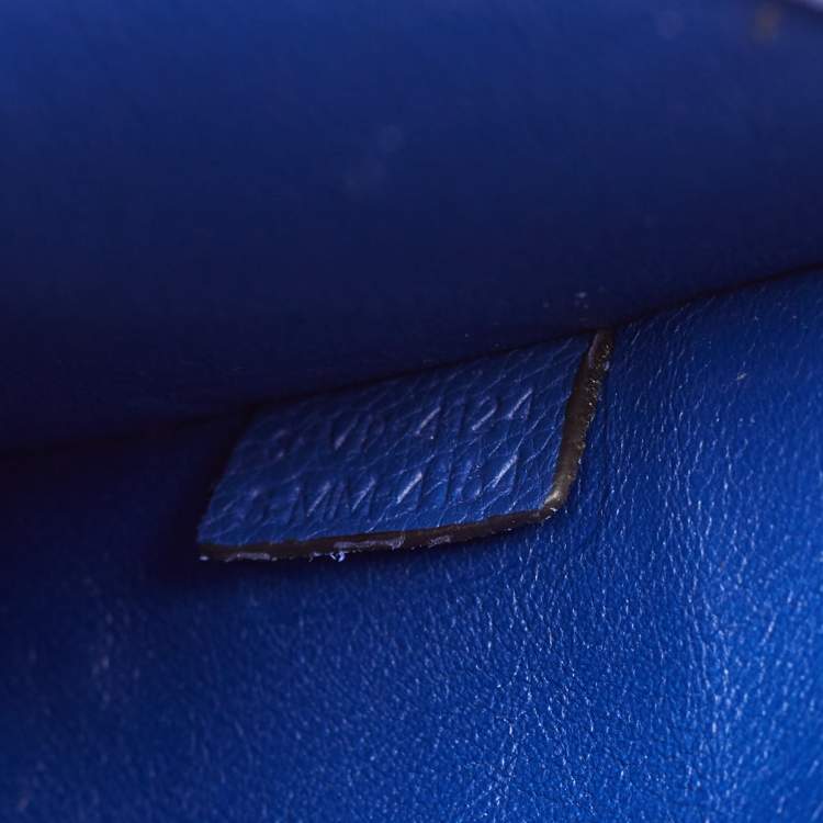 Pre Owned Celine Blue Leather and Suede Medium Trapeze Bag