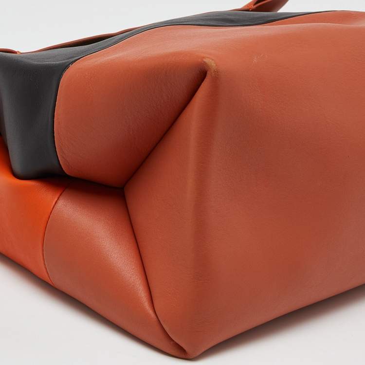 Pre Owned Celine Tri Color Leather All Soft Shoulder Bag 