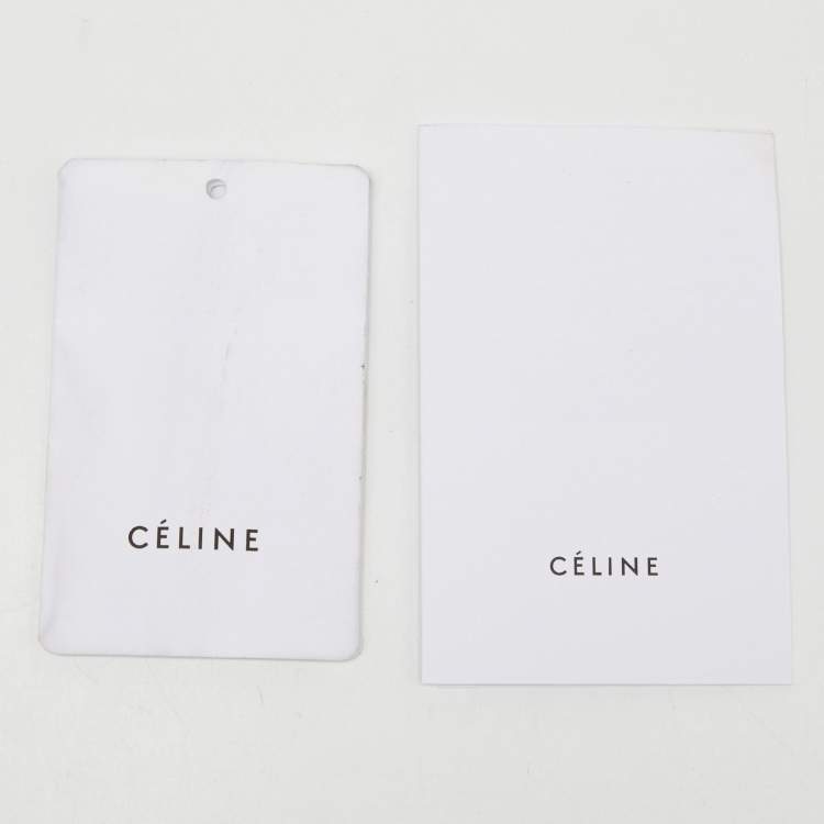 Pre Owned Celine Black Leather Mini Belt Top Handle Bag