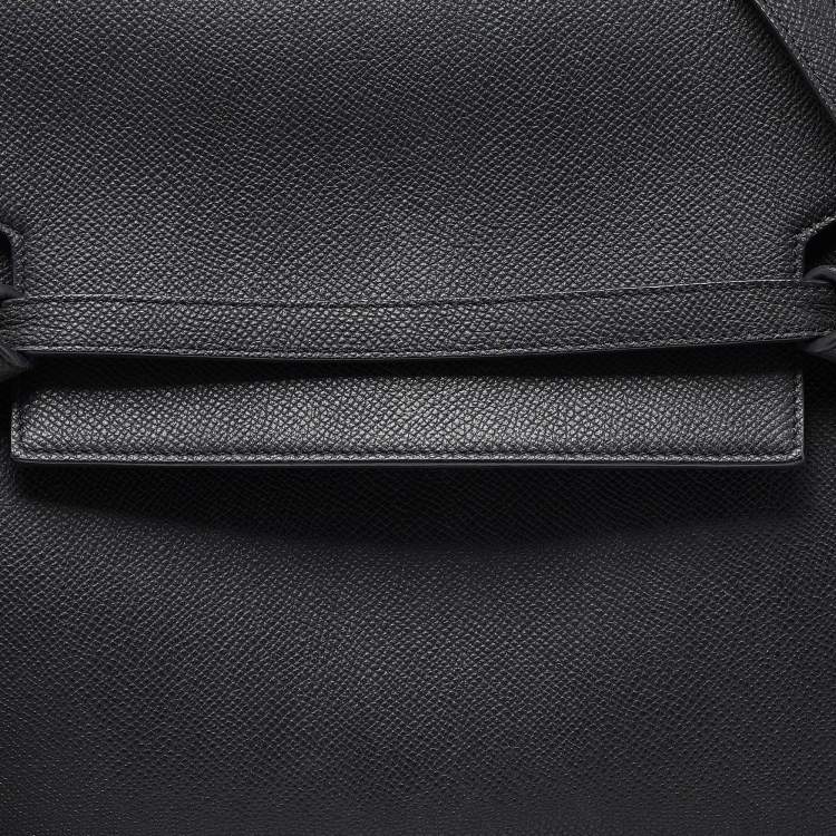 Pre Owned Celine Black Leather Mini Belt Top Handle Bag