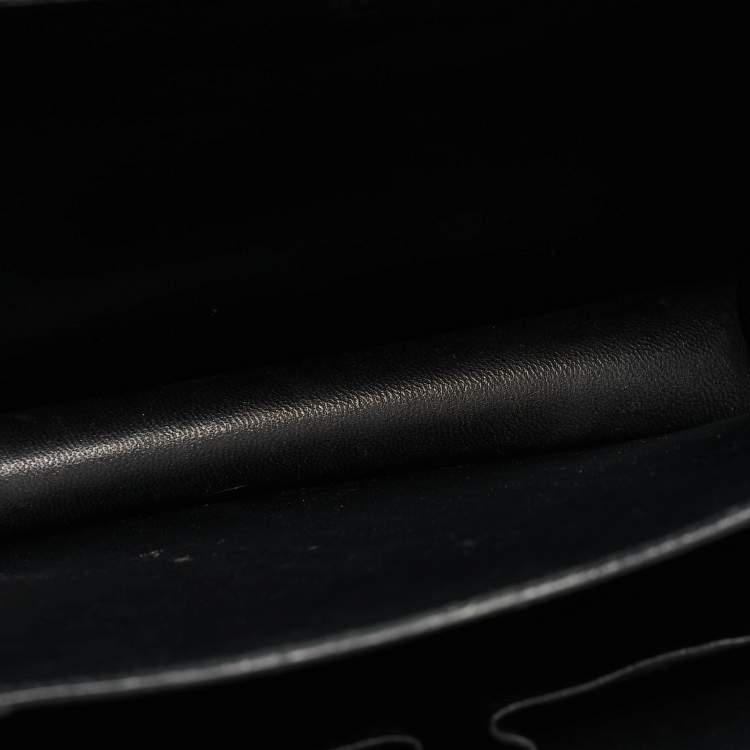 Pre Owned Celine Black Python Medium Classic Box Shoulder Bag