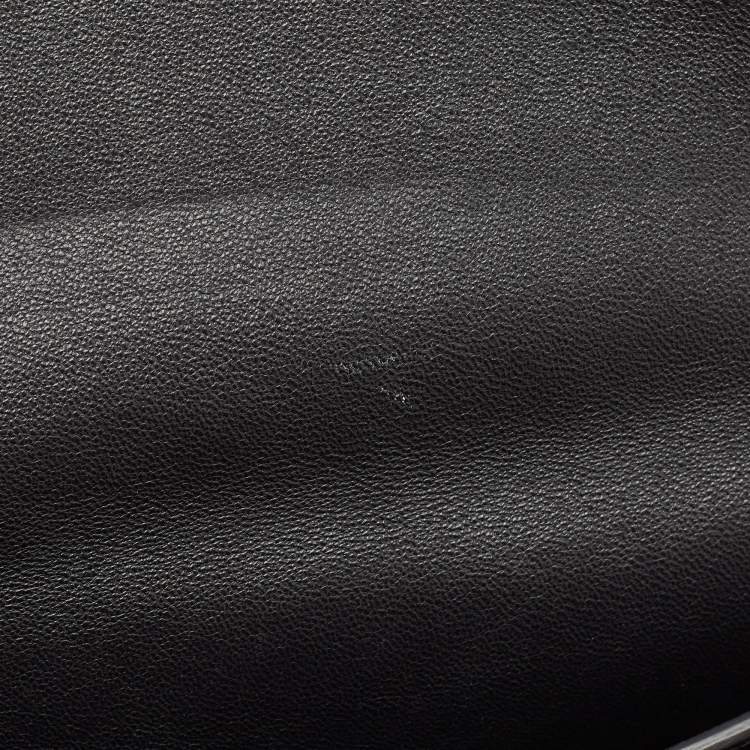 Pre Owned Celine Black/Grey Canvas and Leather Diamond Shoulder Bag