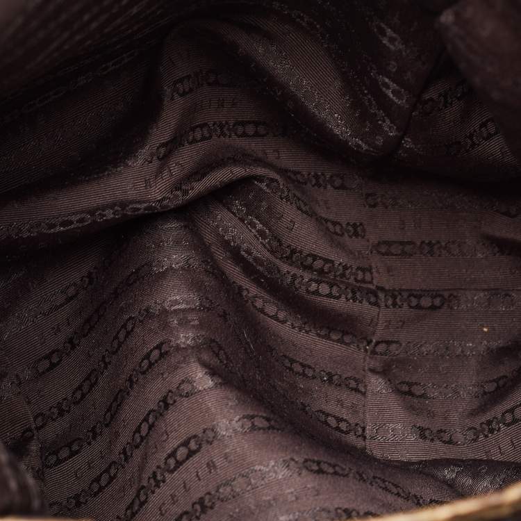 Pre Owned Celine Olive Green Python Charm Tote