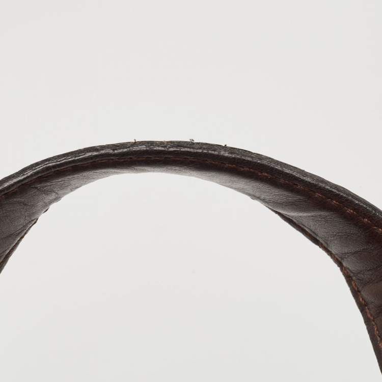 Pre Owned Celine Olive Green Python Charm Tote