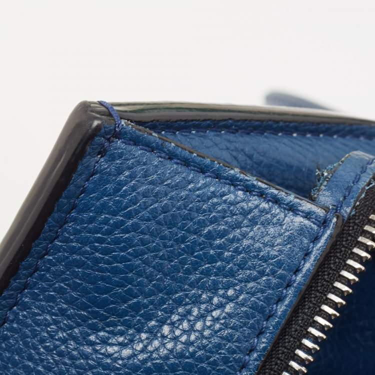 Pre Owned Celine Blue Leather Medium Edge Top Handle Bag