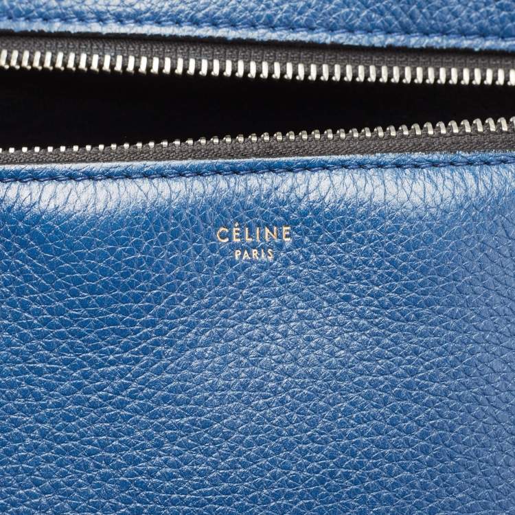 Pre Owned Celine Blue Leather Medium Edge Top Handle Bag
