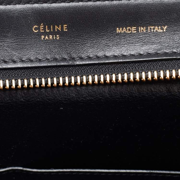 Pre Owned Celine Tri Color Leather Medium Trapeze Bag