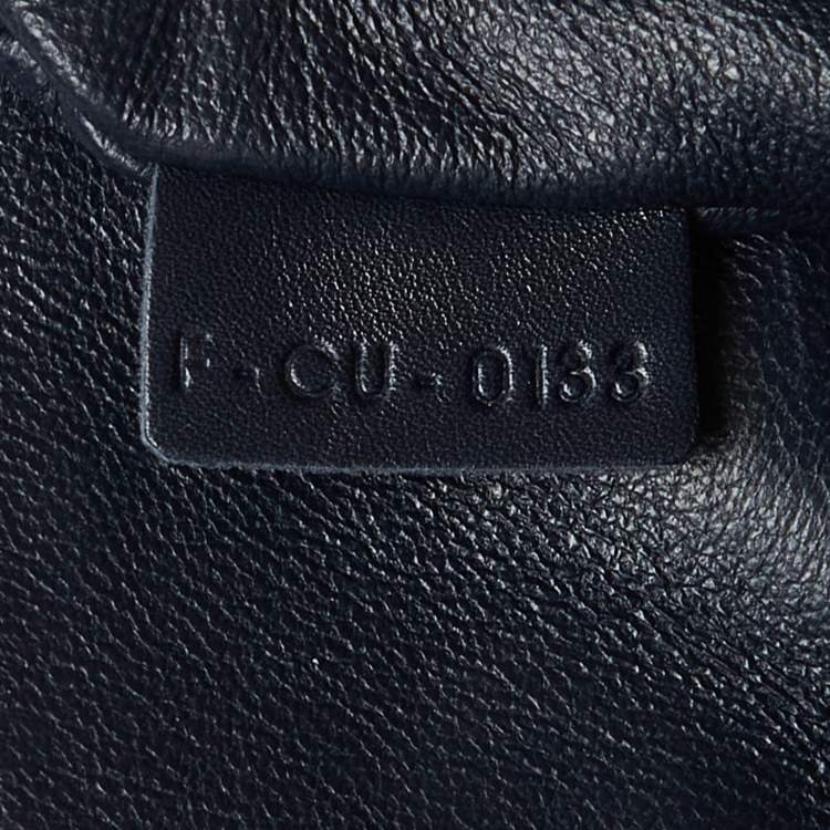 Pre Owned Celine Dark Grey/Dark Blue Suede and Leather Medium Phantom Luggage Tote