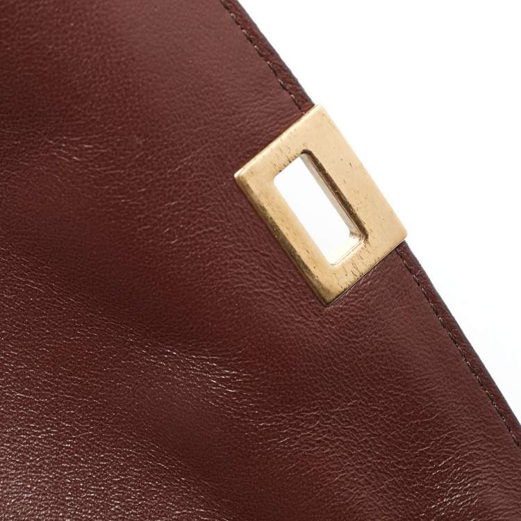 Pre Owned Celine Tricolor Leather Large Trapeze Top Handle Bag