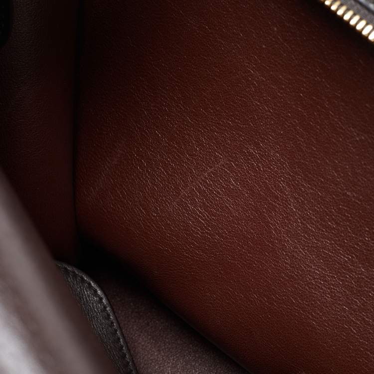 Pre Owned Celine Tricolor Leather Large Trapeze Top Handle Bag