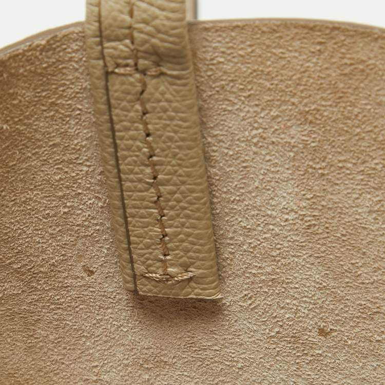 Pre Owned Celine Beige/Orange Leather Small Vertical Cabas Tote