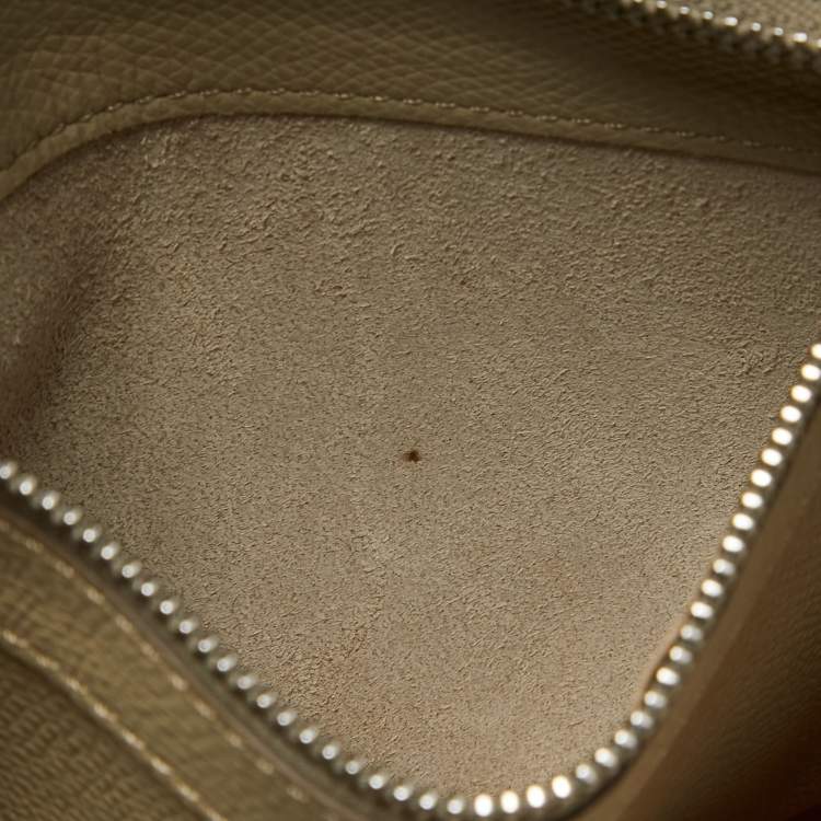 Pre Owned Celine Beige/Orange Leather Small Vertical Cabas Tote