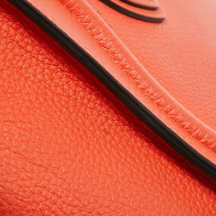 Pre Owned Céline Red Leather Nano Luggage Tote