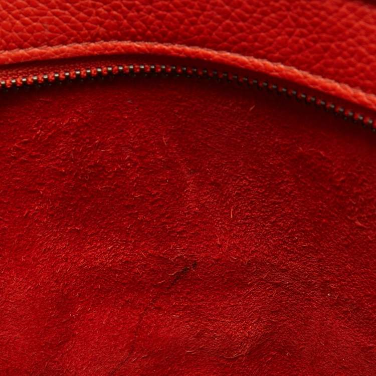 Pre Owned Céline Red Leather Nano Luggage Tote