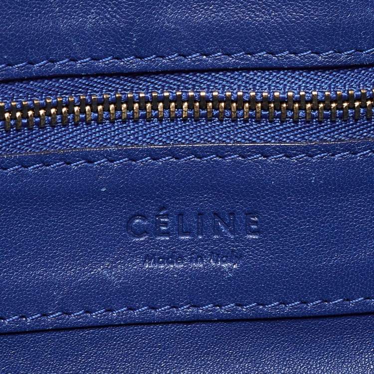Pre Owned Celine Blue/Brown Leather Horizontal Cabas Tote