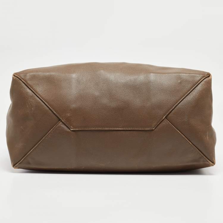 Pre Owned Celine Blue/Brown Leather Horizontal Cabas Tote