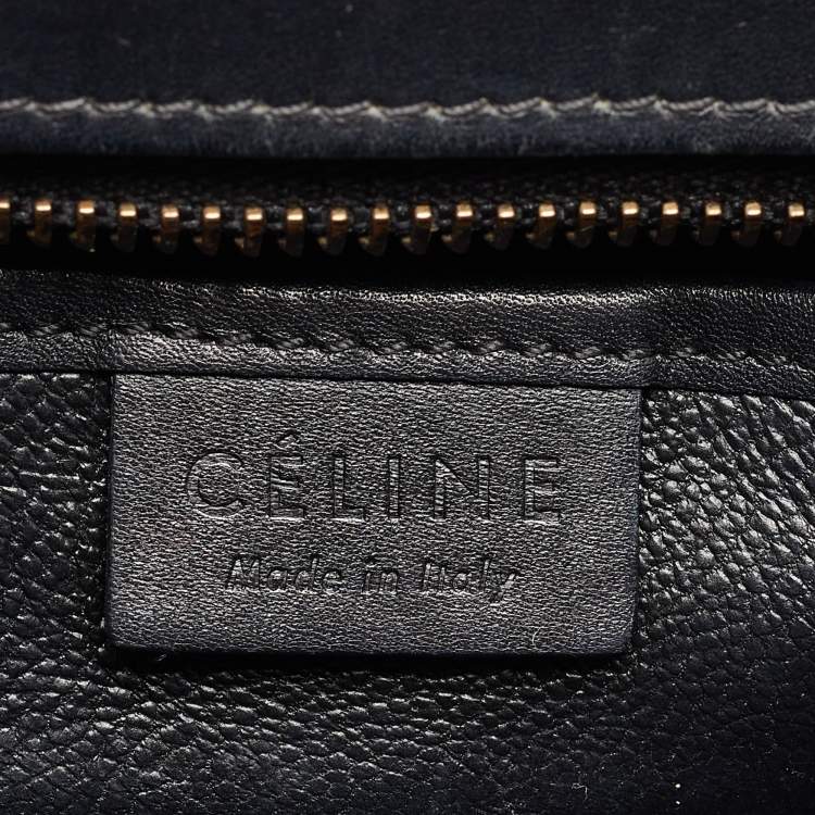 Pre Owned Céline Multicolor Nubuck and Leather Nano Luggage Tote