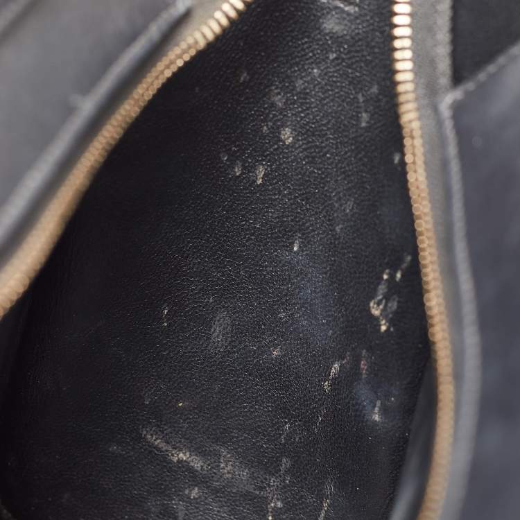 Pre Owned Céline Multicolor Nubuck and Leather Nano Luggage Tote