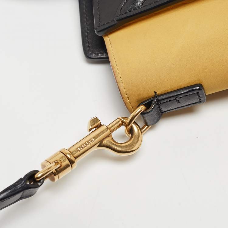 Pre Owned Céline Multicolor Nubuck and Leather Nano Luggage Tote