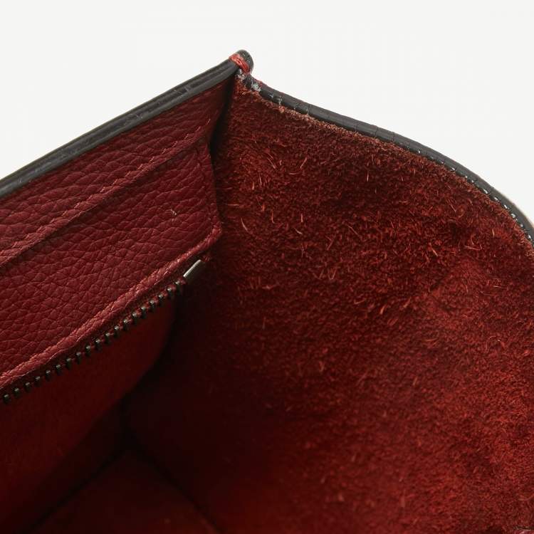 Pre Owned Céline Red Leather Nano Luggage Tote