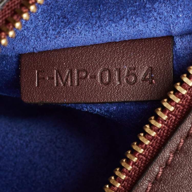 Pre Owned Celine Burgundy Leather Small Tie Tote