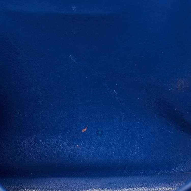 Pre Owned Celine Blue Python Medium Classic Box Bag