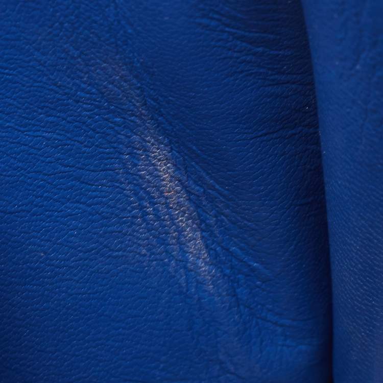 Pre Owned Celine Blue Python Medium Classic Box Bag