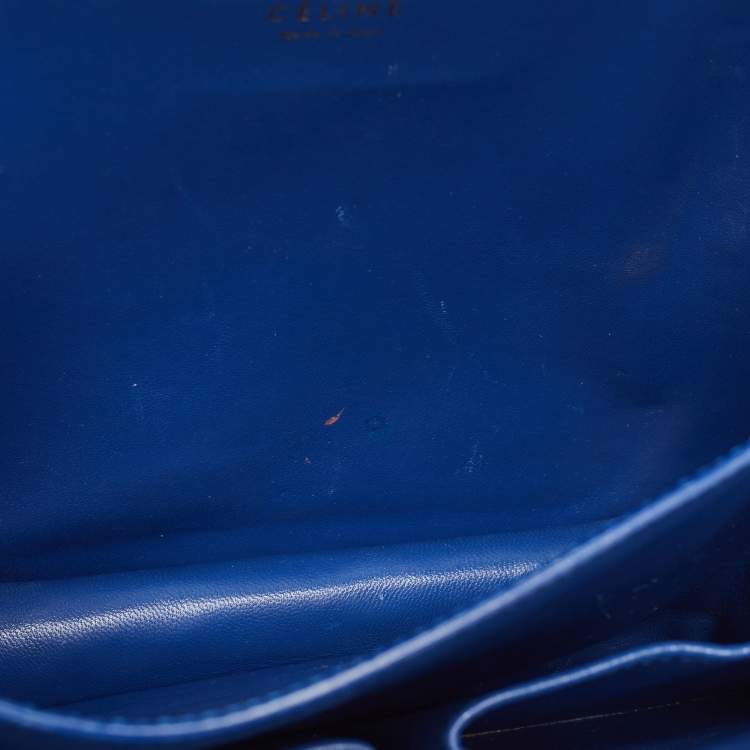 Pre Owned Celine Blue Python Medium Classic Box Bag