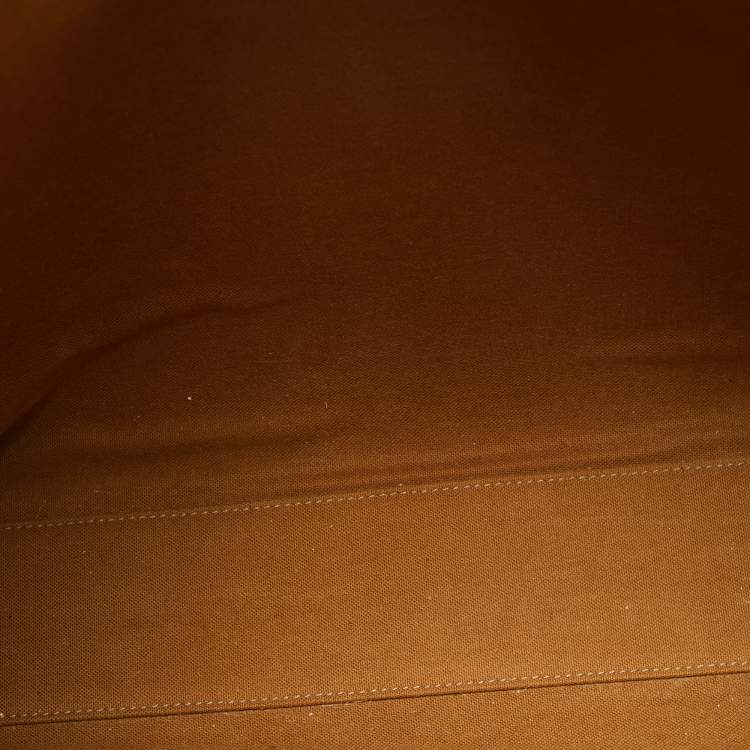 Pre Owned Celine Dark Brown Triomphe Coated Canvas and Leather Medium Vertical Cabas Tote