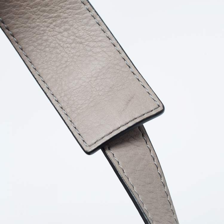 Pre Owned Celine Grey Leather and Suede Medium Trapeze Bag