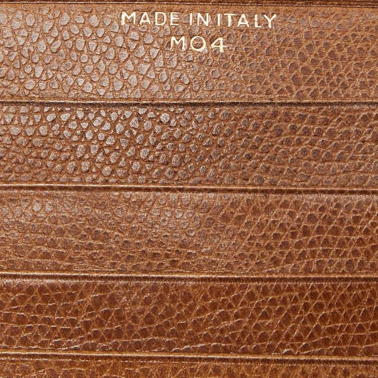 Pre Owned Celine Brown Leather Cheque Book Holder