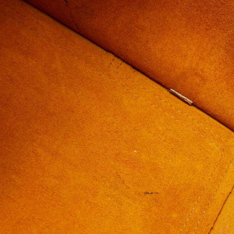 Pre Owned Celine Yellow Leather Small Tie Tote w/Pouch