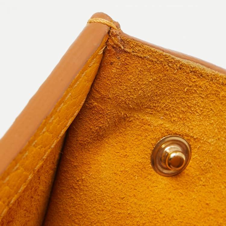 Pre Owned Celine Yellow Leather Small Tie Tote w/Pouch