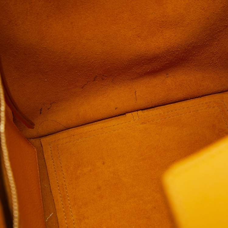 Pre Owned Celine Yellow Leather Small Tie Tote w/Pouch