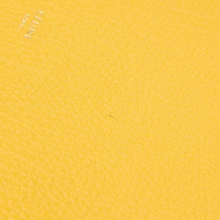 Pre Owned Celine Yellow Leather Small Tie Tote w/Pouch