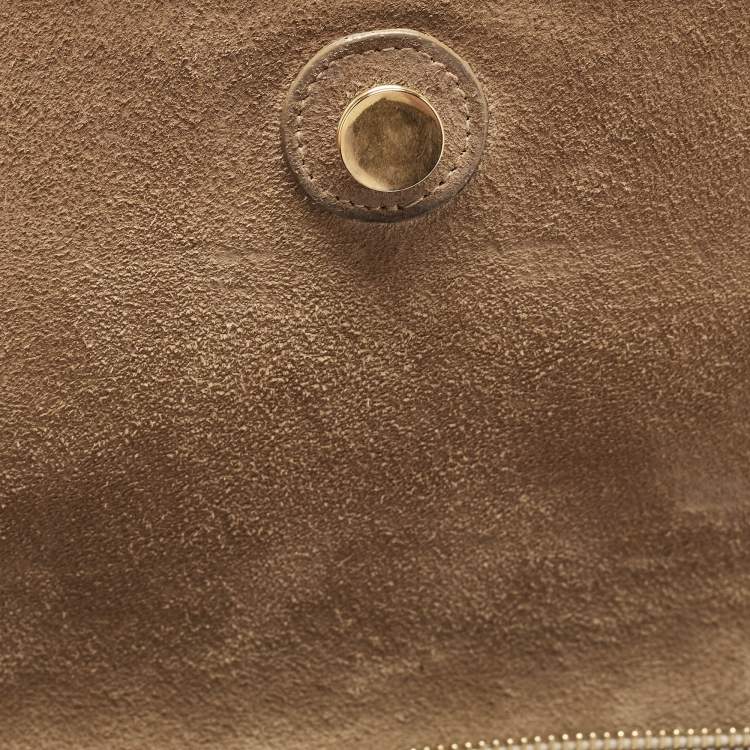 Pre Owned Celine Beige Leather Mini Belt Top Handle Bag