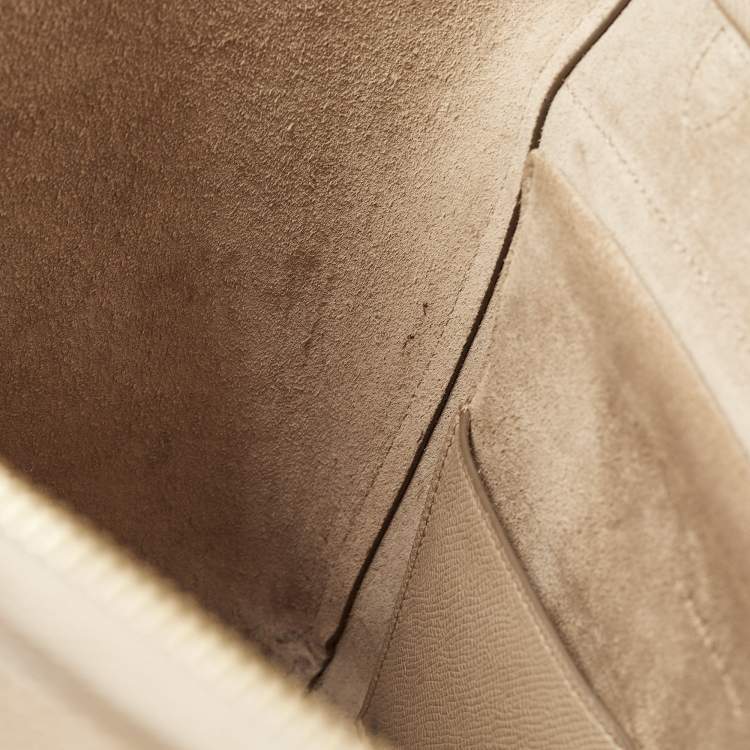 Pre Owned Celine Beige Leather Mini Belt Top Handle Bag