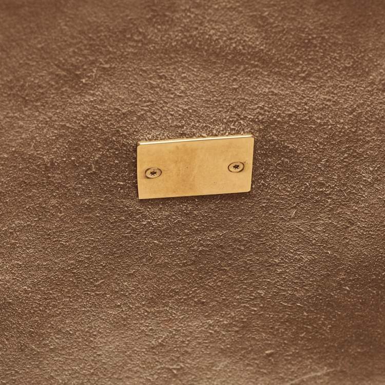 Pre Owned Celine Beige Leather Mini Belt Top Handle Bag
