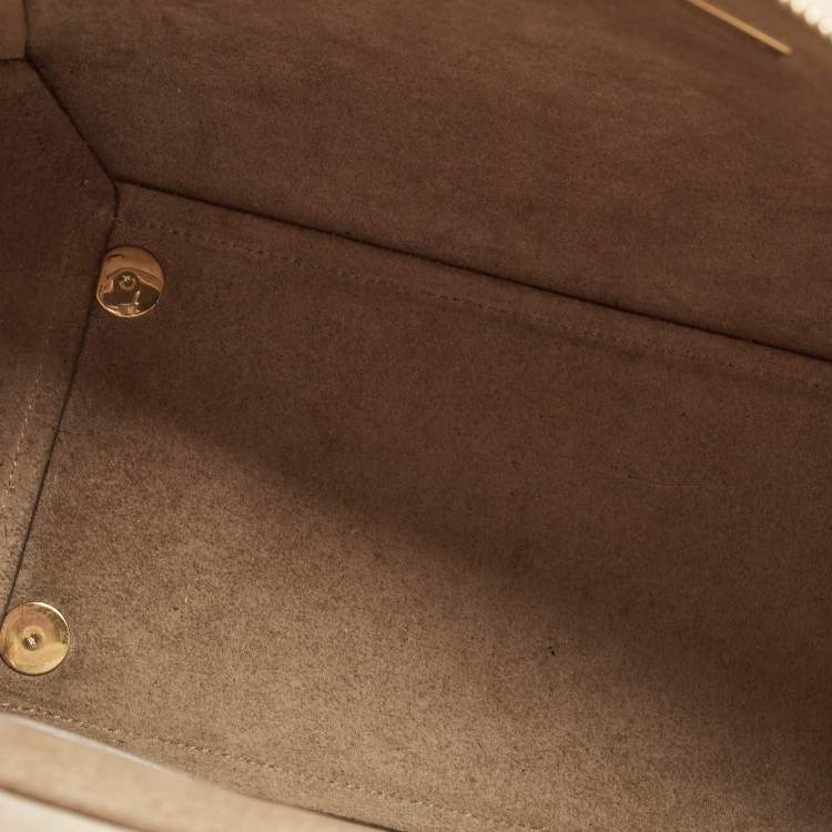 Pre Owned Celine Beige Leather Mini Belt Top Handle Bag