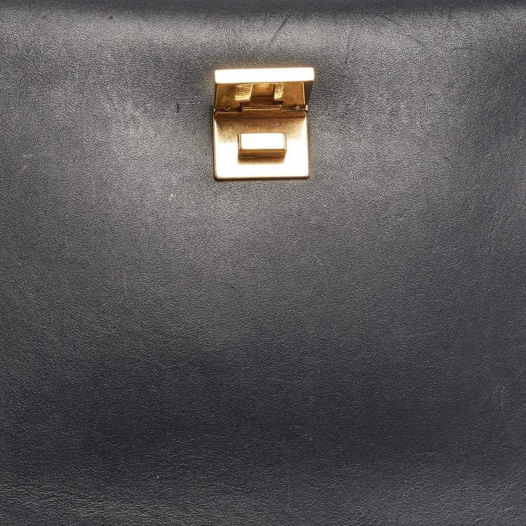Pre Owned Celine Tri Color Leather Medium Trapeze Bag