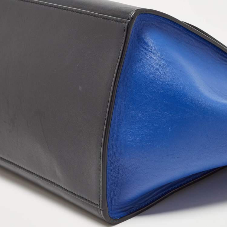 Pre Owned Celine Tri Color Leather Medium Trapeze Bag