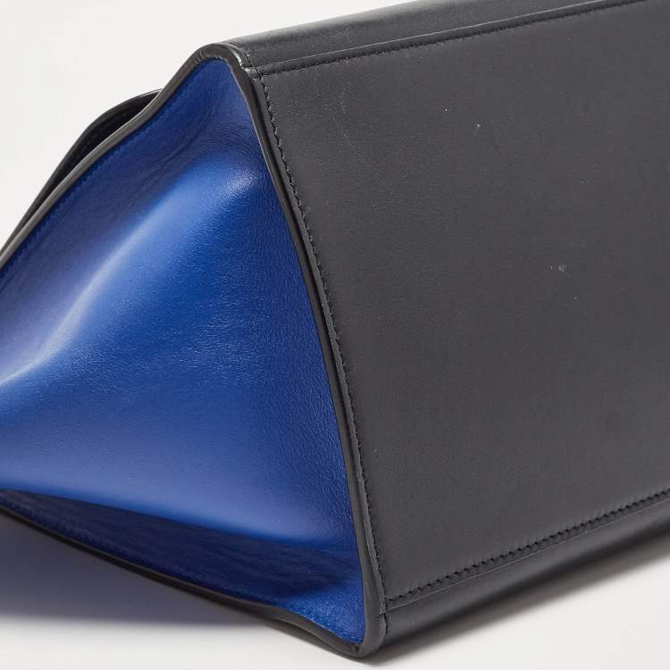 Pre Owned Celine Tri Color Leather Medium Trapeze Bag