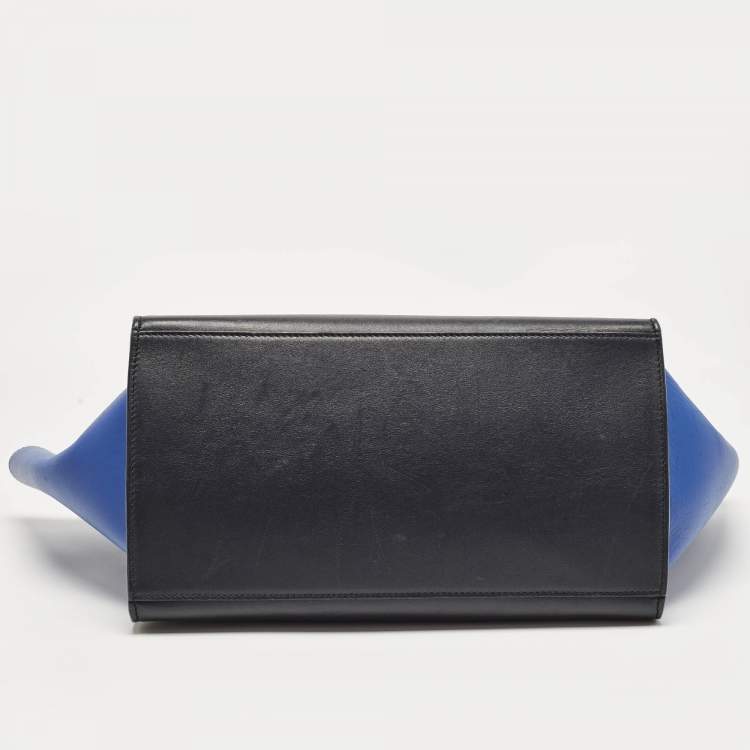 Pre Owned Celine Tri Color Leather Medium Trapeze Bag