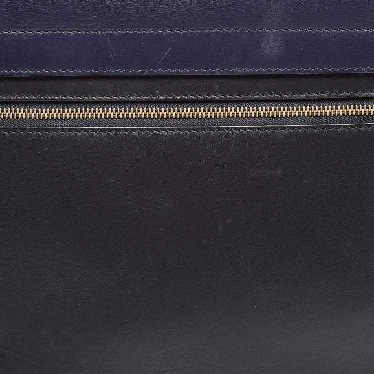 Pre Owned Celine Tri Color Leather Medium Trapeze Bag