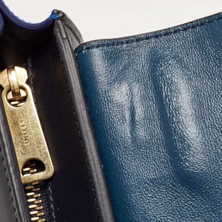 Pre Owned Celine Tri Color Leather Medium Trapeze Bag