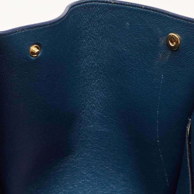 Pre Owned Celine Tri Color Leather Medium Trapeze Bag
